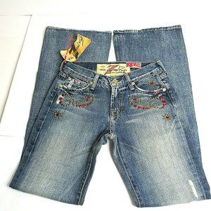 7 For All Mankind Blue Flare & Wide Leg Jeans